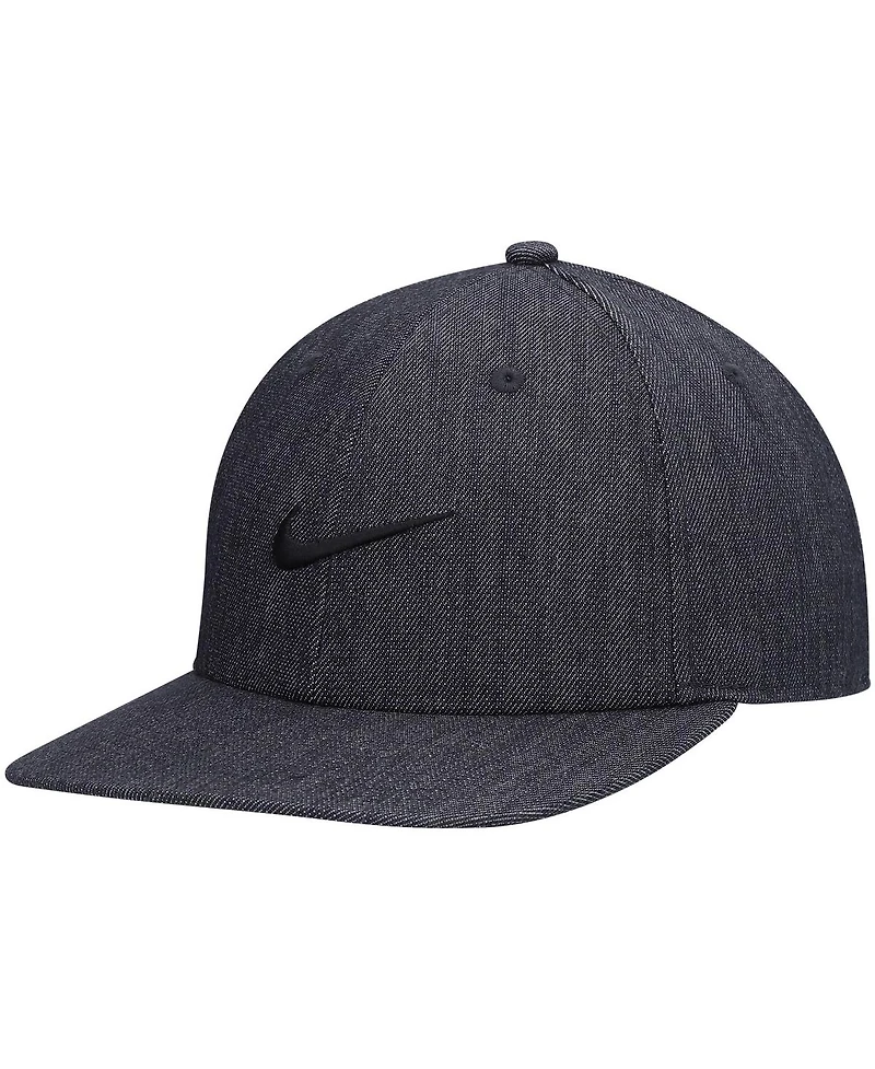 Men's Nike Skateboard Heathered Black Faux Denim Snapback Hat