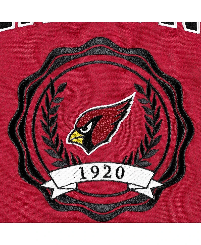 Women's Tommy Hilfiger Cardinal Arizona Cardinals Becca Drop Shoulder Pullover Hoodie