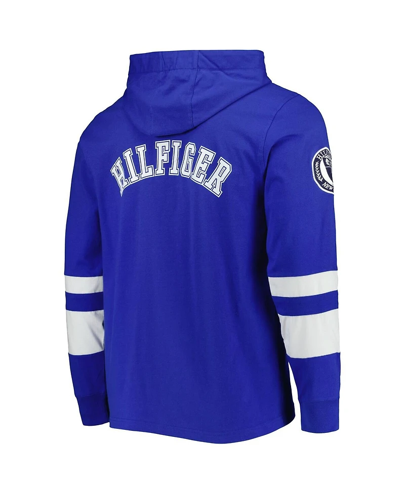 Men's Tommy Hilfiger Royal, White Indianapolis Colts Alex Long Sleeve Hoodie T-shirt