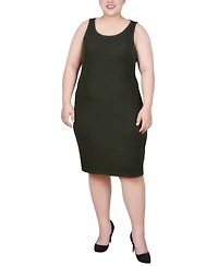 Ny Collection Plus Textured 3/4 Sleeve Two Piece Dress Set