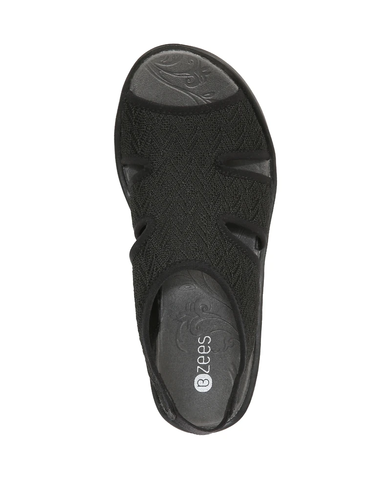 BZees Daytona Washable Slingback Wedge Sandals