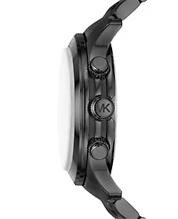 Michael Kors Unisex Runway Chronograph Black Stainless Steel Bracelet Watch, 45mm