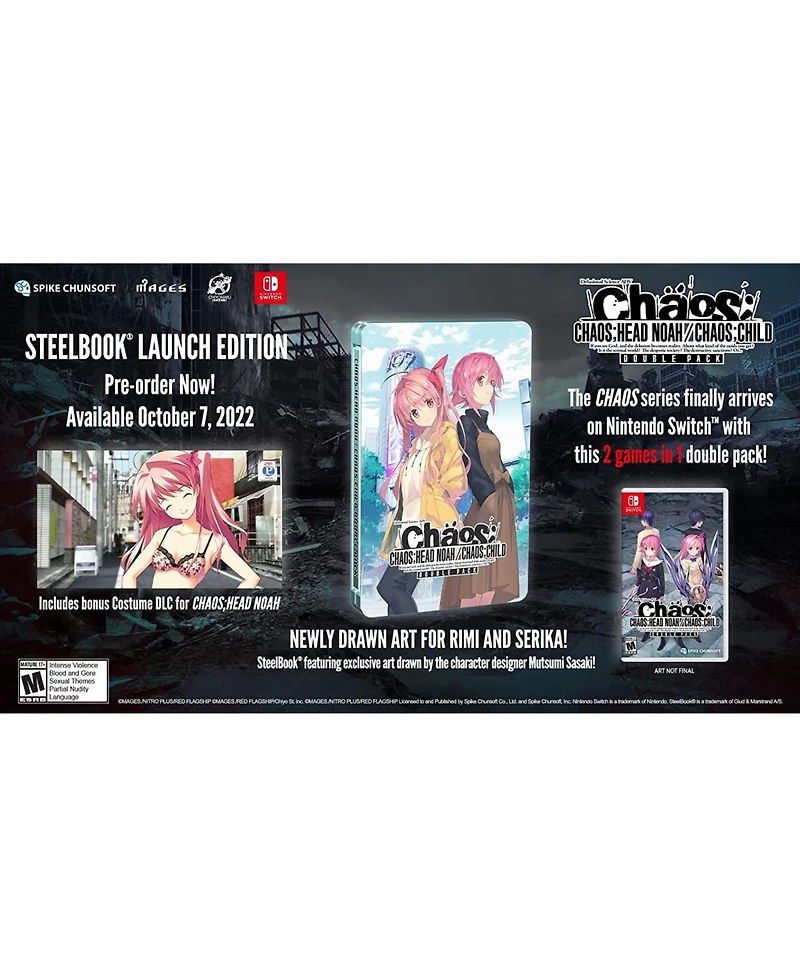 Chaos:Head Noah/Chaos:Child Double Pack Steelbook - Nintendo Switch
