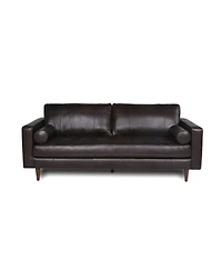 Maebelle Leather Sofa with Tufted Seat And Back