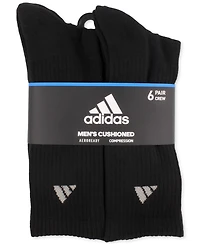 adidas Men's Cushioned Athletic 6-Pack Crew Socks