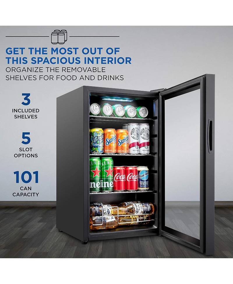 Ivation Can Small Refrigerator and Mini Bar Beverage Cooler