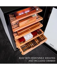 Schmecke 400 Cigar Humidor, Cigar Humidifier & Cigar Box W/Hygrometer