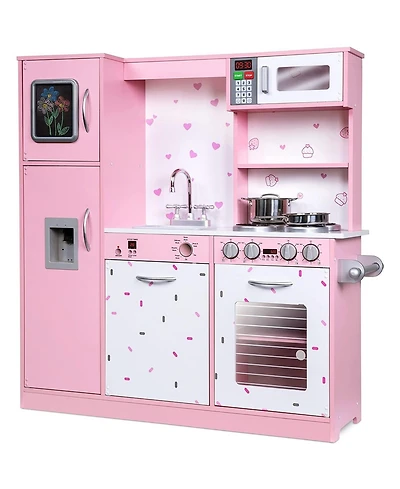 Lil' Jumbl Kitchen Set for Kids, Wooden Pretend Play Kitchen Set