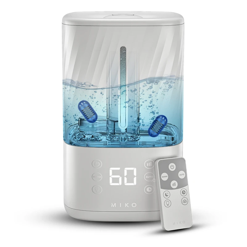 Miko Ultrasonic Humidifier with Cool and Warm Mist