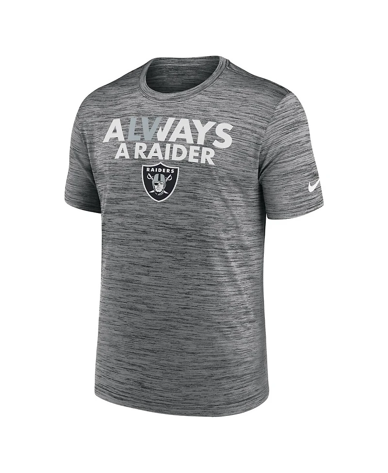 Men's Nike Anthracite Las Vegas Raiders Local Velocity T-shirt