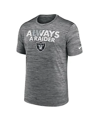 Men's Nike Anthracite Las Vegas Raiders Local Velocity T-shirt