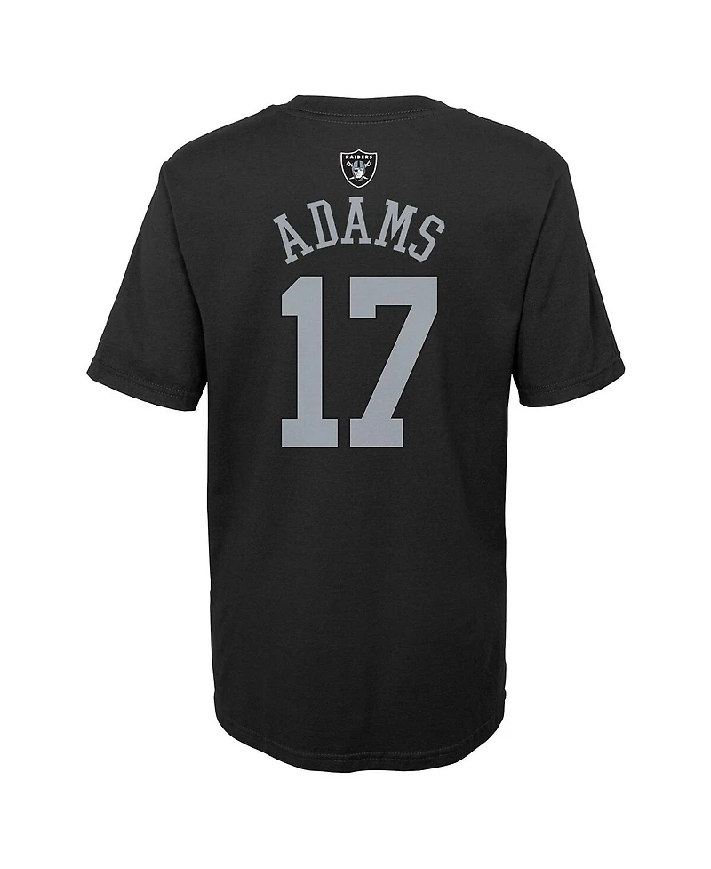 Little Boys and Girls Davante Adams Black Las Vegas Raiders Mainliner Player Name Number T-shirt