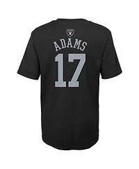 Little Boys and Girls Davante Adams Black Las Vegas Raiders Mainliner Player Name Number T-shirt