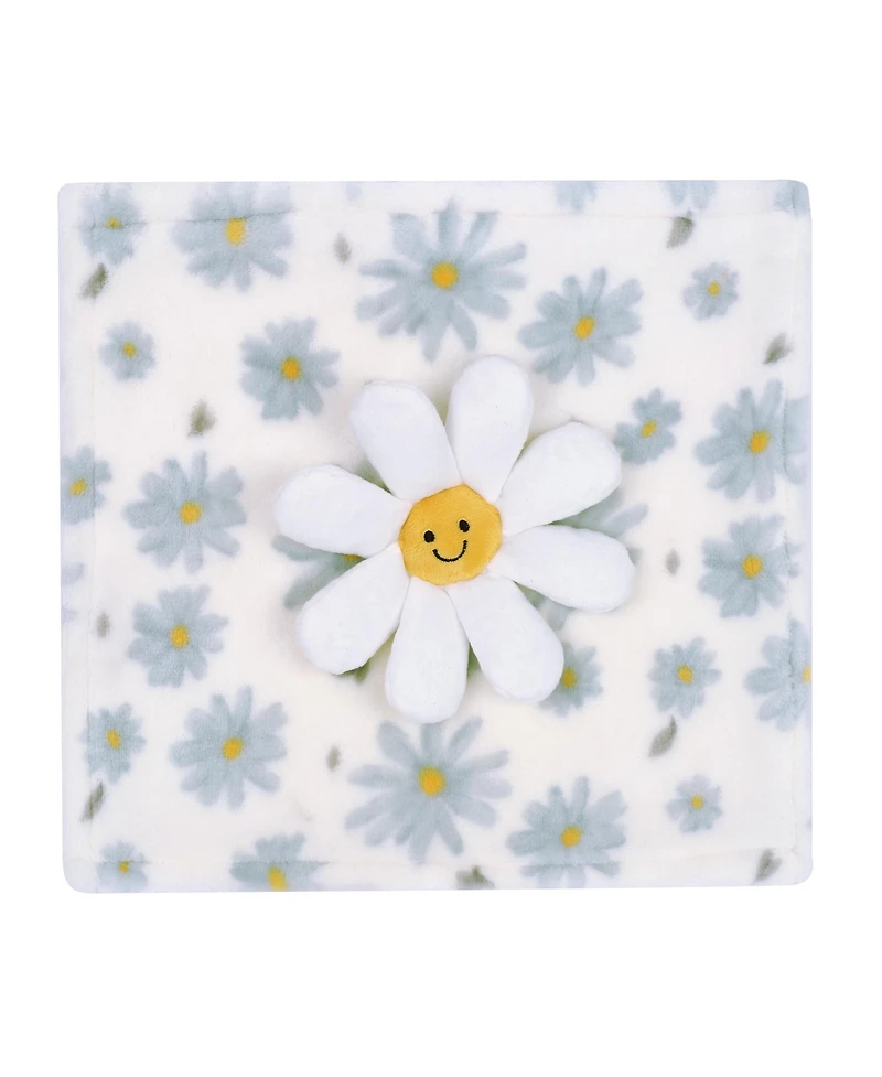 Lambs & Ivy Sweet Daisy Lovey White Flower Plush Security Blanket