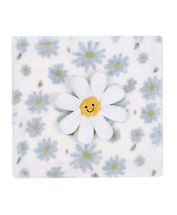 Lambs & Ivy Sweet Daisy Lovey White Flower Plush Security Blanket