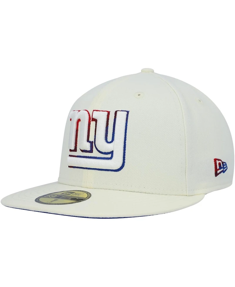 Men's New Era Cream York Giants Chrome Dim 59FIFTY Fitted Hat