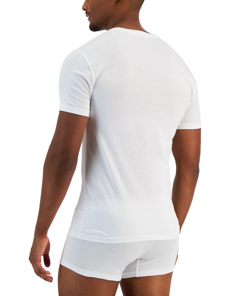 Alfani Men's 4-Pk. Slim-Fit Solid Cotton Undershirts, Created for Macy's