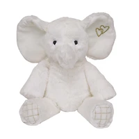 Lambs & Ivy Signature Jamboree White/Gold Plush Elephant Stuffed Animal - Marshmallow
