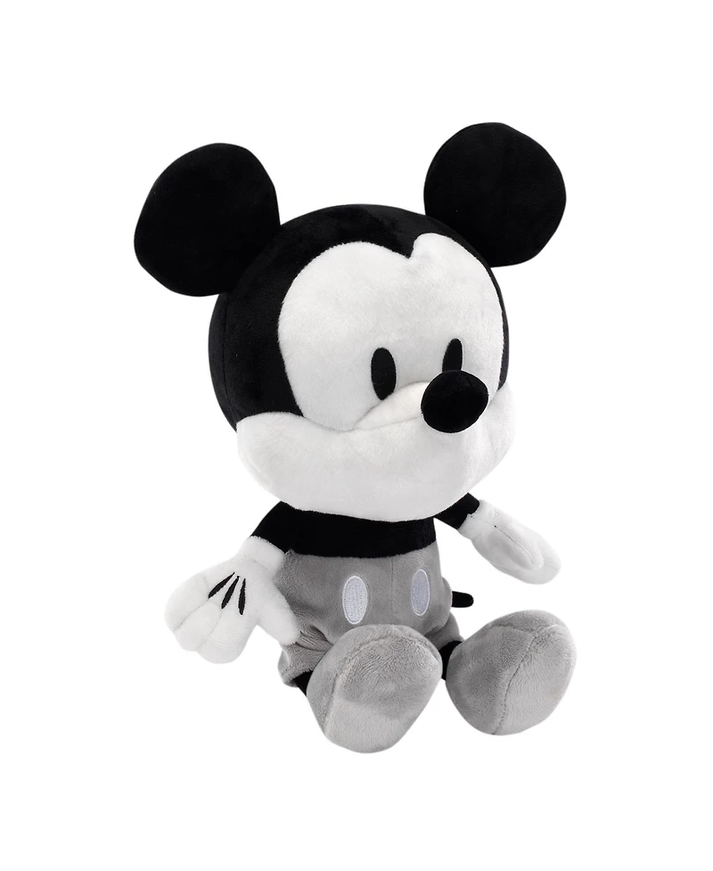 Lambs & Ivy Disney Baby Mickey Mouse Black/White Plush Stuffed Animal Toy by