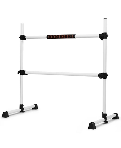 Portable Ballet Barre 4ft Freestanding Adjustable Double Dance Bar
