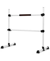 Portable Ballet Barre 4ft Freestanding Adjustable Double Dance Bar