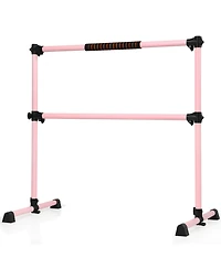 Portable Ballet Barre 4ft Freestanding Adjustable Double Dance Bar