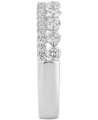 Diamond Double Row Band (1 ct. t.w.) 14k White Gold
