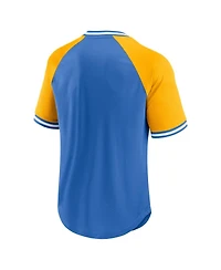 Men's Fanatics Powder Blue Los Angeles Chargers Second Wind Raglan V-Neck T-shirt