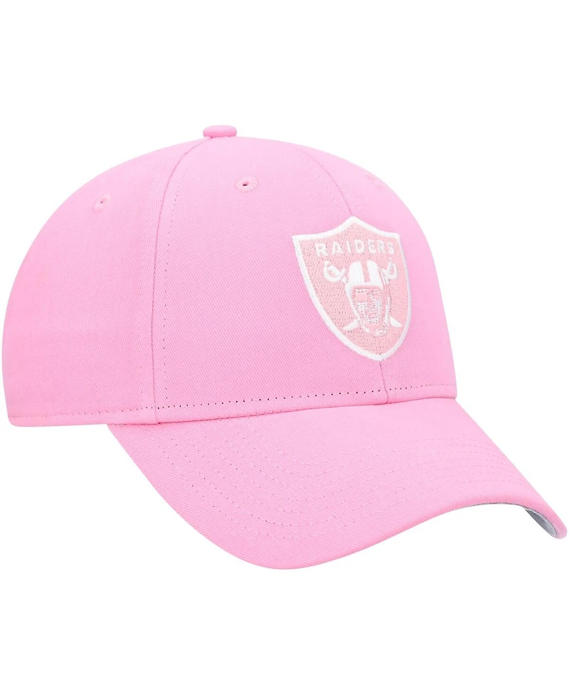 Big Girls '47 Brand Pink Las Vegas Raiders Rose Mvp Adjustable Hat