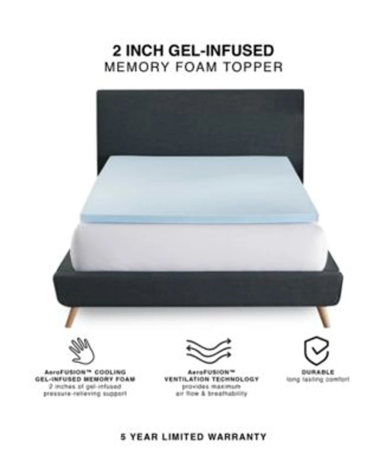 Closeout Prosleep Gel Infused 2 Memory Foam Mattress Toppers