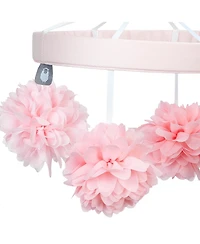 Lambs & Ivy Signature Botanical Baby Pink Floral Musical Baby Crib Mobile
