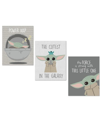 Lambs & Ivy Star Wars The Child/Baby Yoda Unframed Nursery Wall Art Decor 3pc