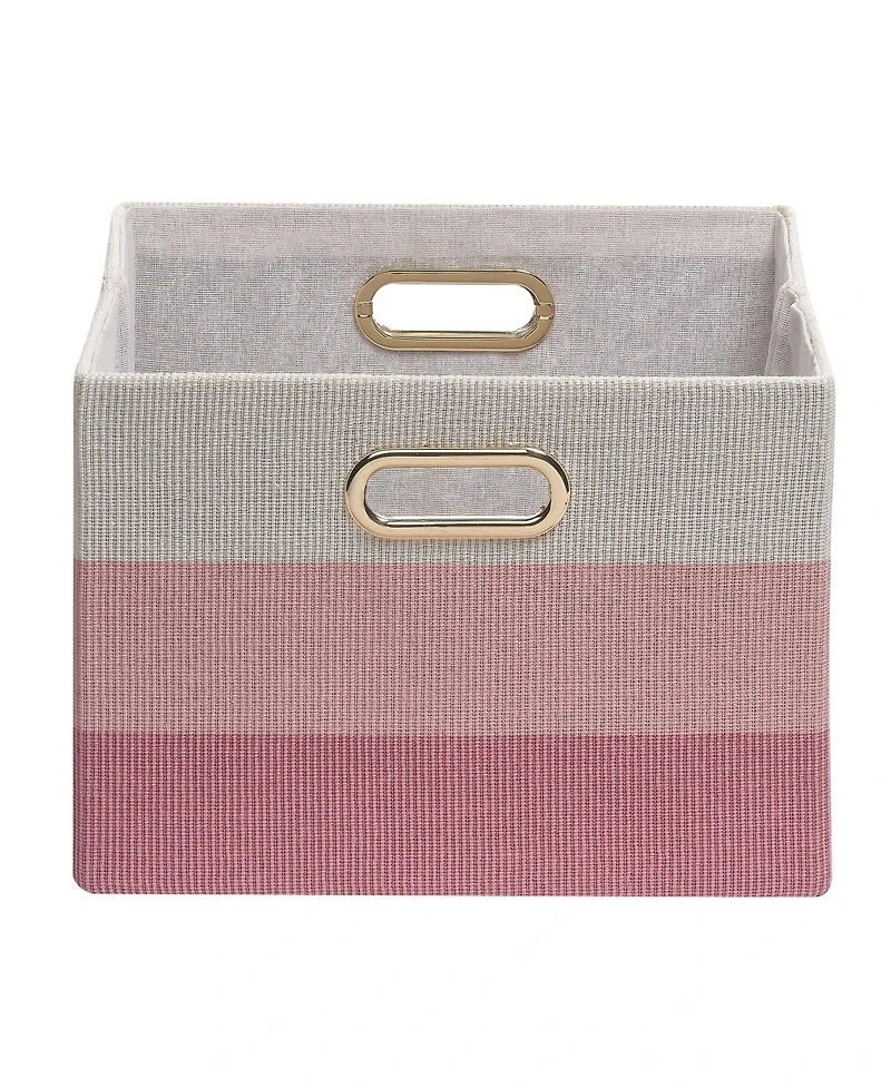 Lambs & Ivy Pink Ombre Foldable/Collapsible Storage Bin/Basket