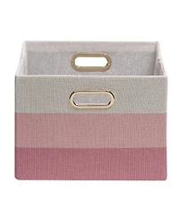 Lambs & Ivy Pink Ombre Foldable/Collapsible Storage Bin/Basket