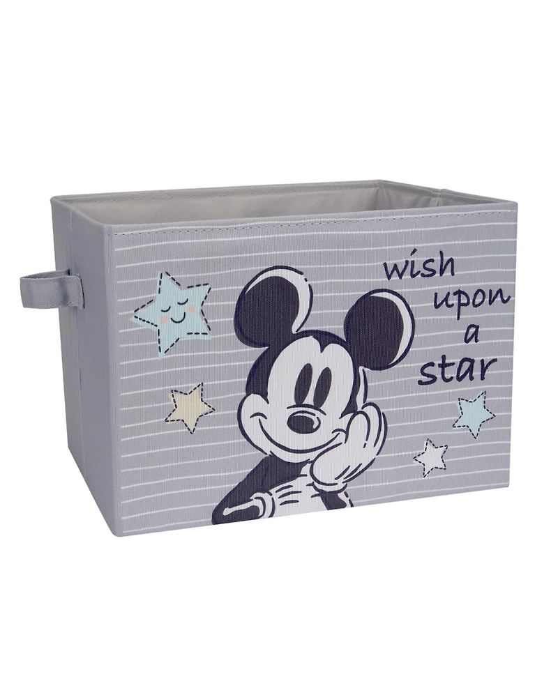 Lambs & Ivy Disney Mickey Mouse Gray Foldable Storage Basket/Container/Bin