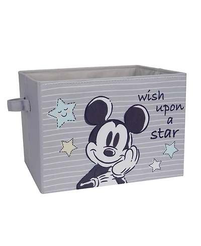 Lambs & Ivy Disney Mickey Mouse Gray Foldable Storage Basket/Container/Bin