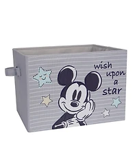 Lambs & Ivy Disney Mickey Mouse Gray Foldable Storage Basket/Container/Bin