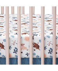 Lambs & Ivy Disney Baby Lion King Adventure White Baby Fitted Crib Sheet by