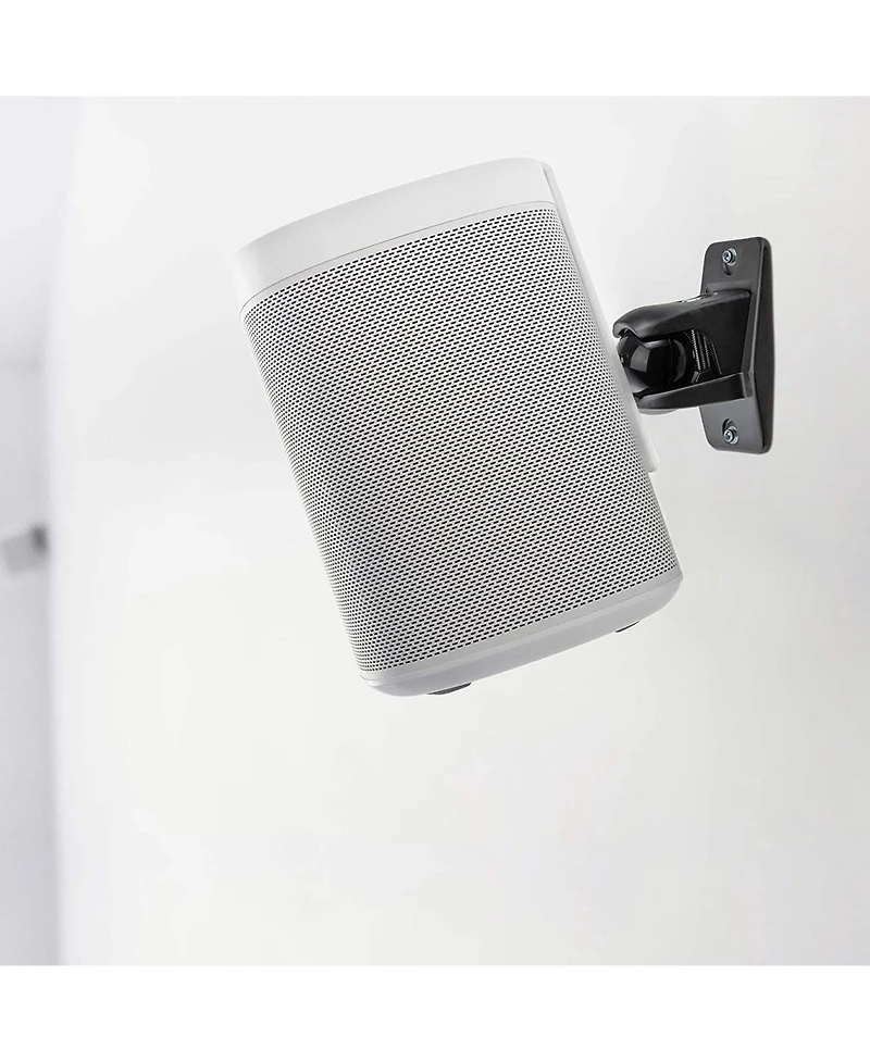 Jumbl Speaker Wall Mount Brackets, Pair of 2 Speaker Mounts - Black