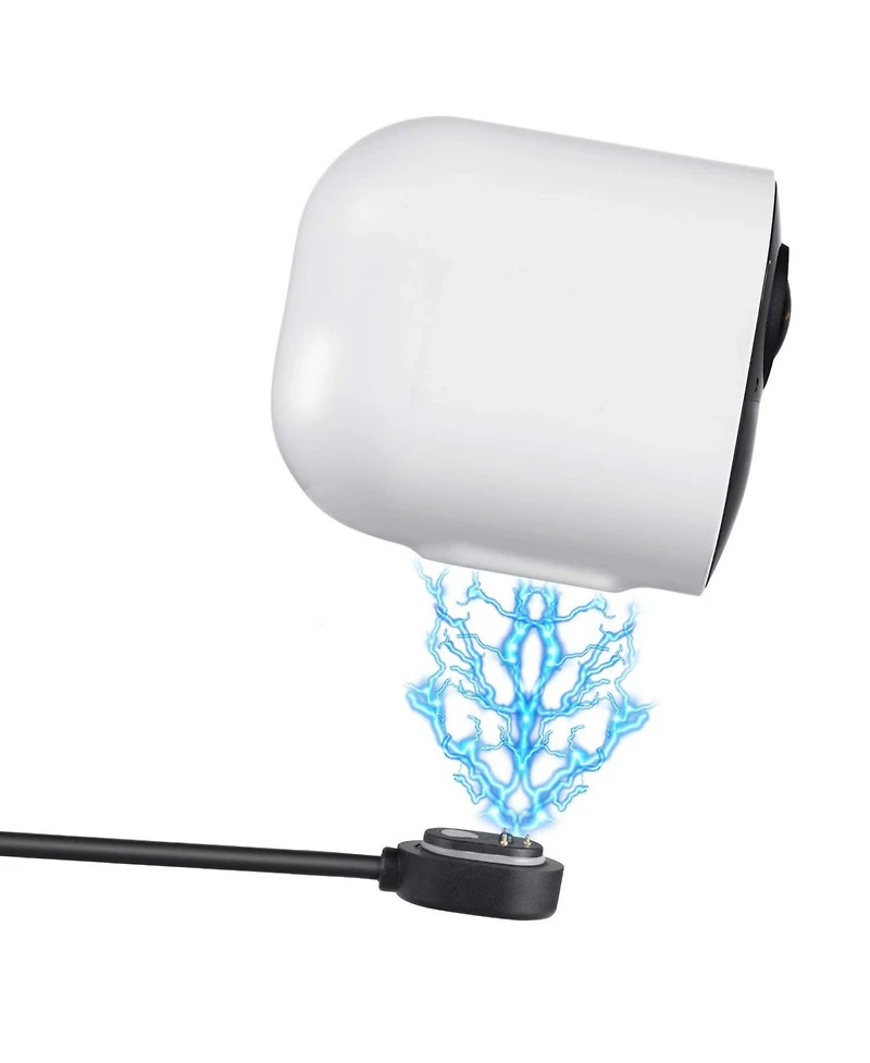 Wasserstein 25ft Weatherproof Outdoor Magnetic Charging Cable w/ Quick Charge Adapter for Arlo Ultra/Ultra 2, Pro 3/Pro 4 ( Pack