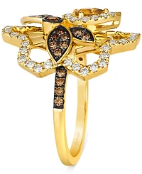 Le Vian Cinnamon Citrine (1/6 ct. t.w.), Chocolate Diamonds (1/3 ct. t.w.) & Nude Diamonds (5/8 ct. t.w.) Statement Ring in 14k Yellow Gold