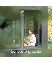 Wasserstein 26 ft Pogo Pin Cable and Adapter (5.2V/2A)- Power Cable Compatible with Google Nest Cam Outdoor or Indoor