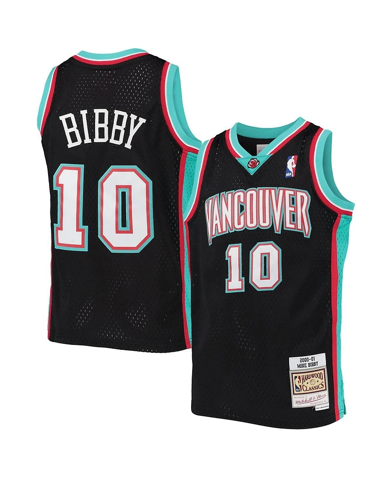 Big Boys Mitchell & Ness Mike Bibby Black Vancouver Grizzlies 2000-01 Hardwood Classics Swingman Jersey