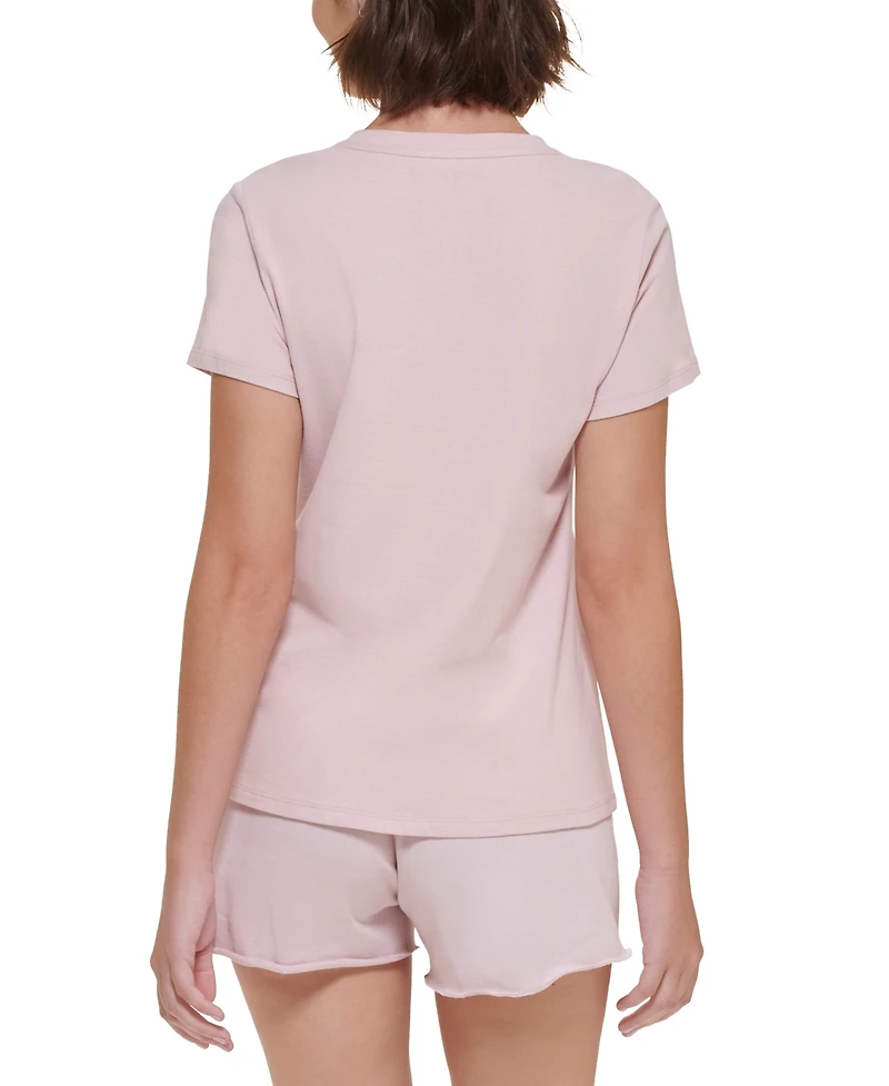 Calvin Klein Performance Embroidered V-Neck Logo T-Shirt