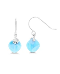 Macy's Larimar Nautical Leverback Earrings in Sterling Silver
