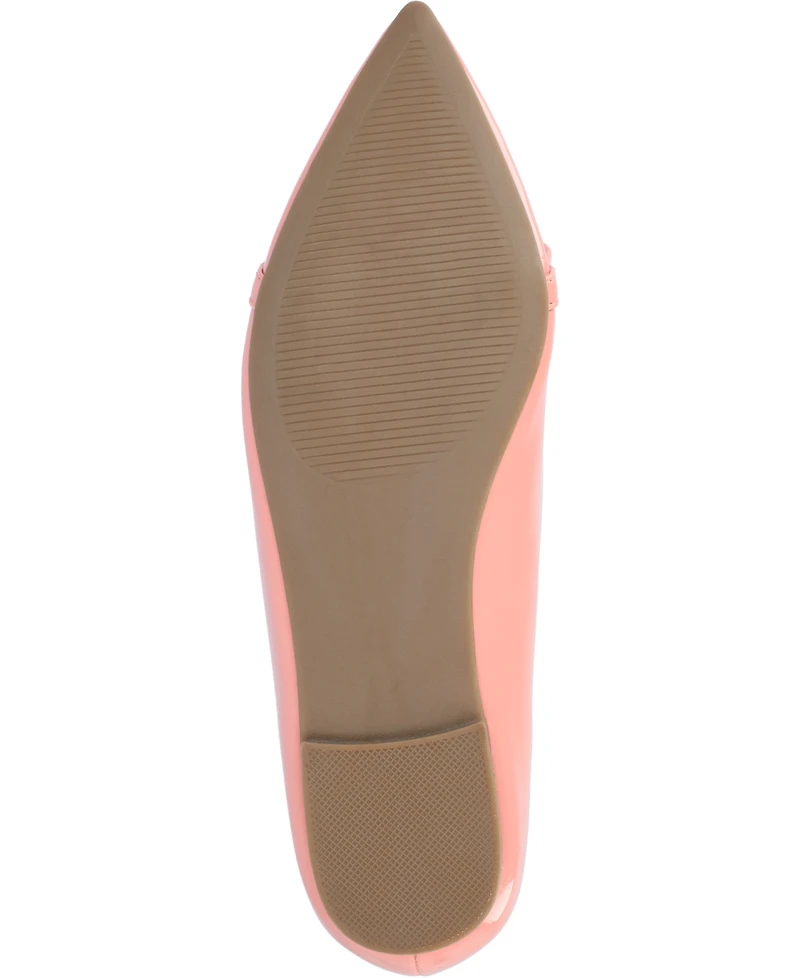Journee Collection Women's Clareene Chain Pointed Toe Flats