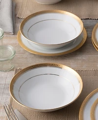 Noritake Crestwood Gold Set of 4 Soup Bowls, Service For 4