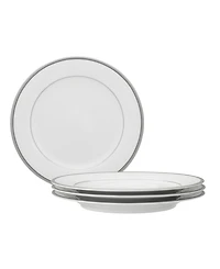 Noritake Regina Platinum Set of 4 Bread Butter and Appetizer Plates, Service For 4