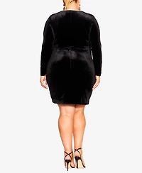 City Chic Women's Clare V-neck Dress