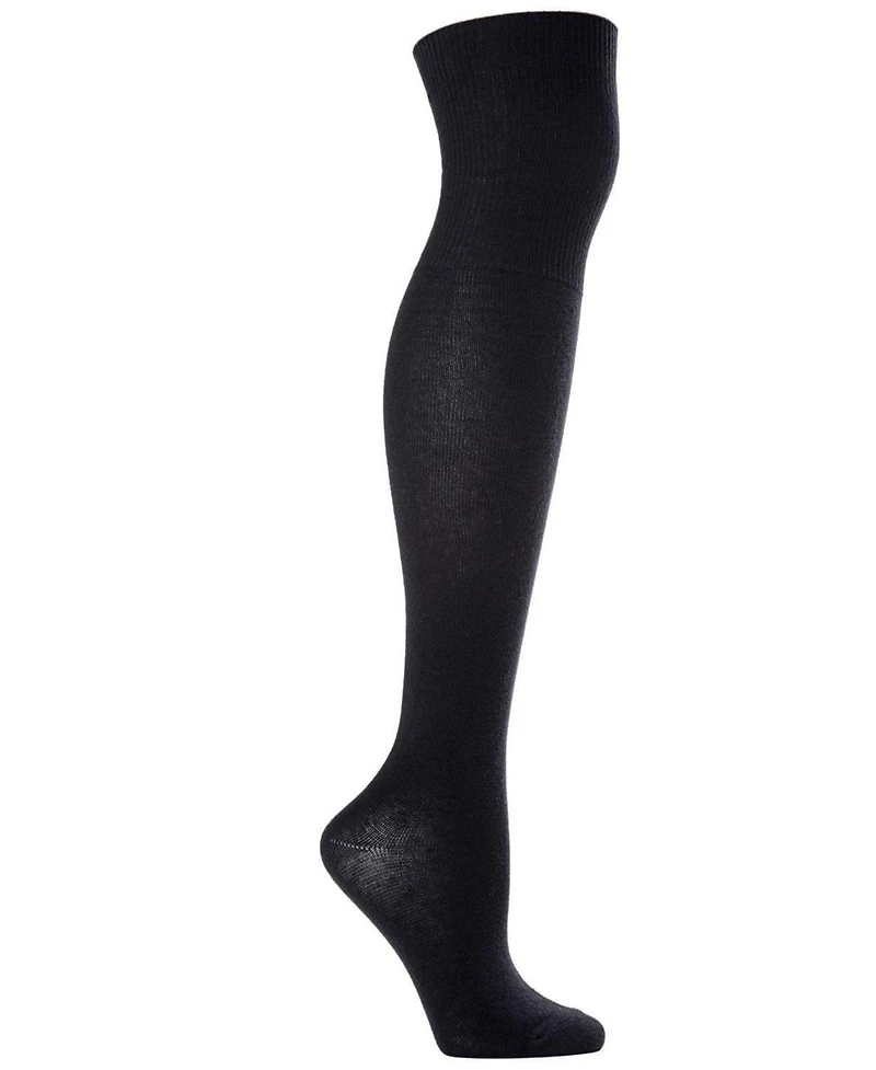 MeMoi Girls Over The Knee Flat Knit Cotton Blend Uniform Socks